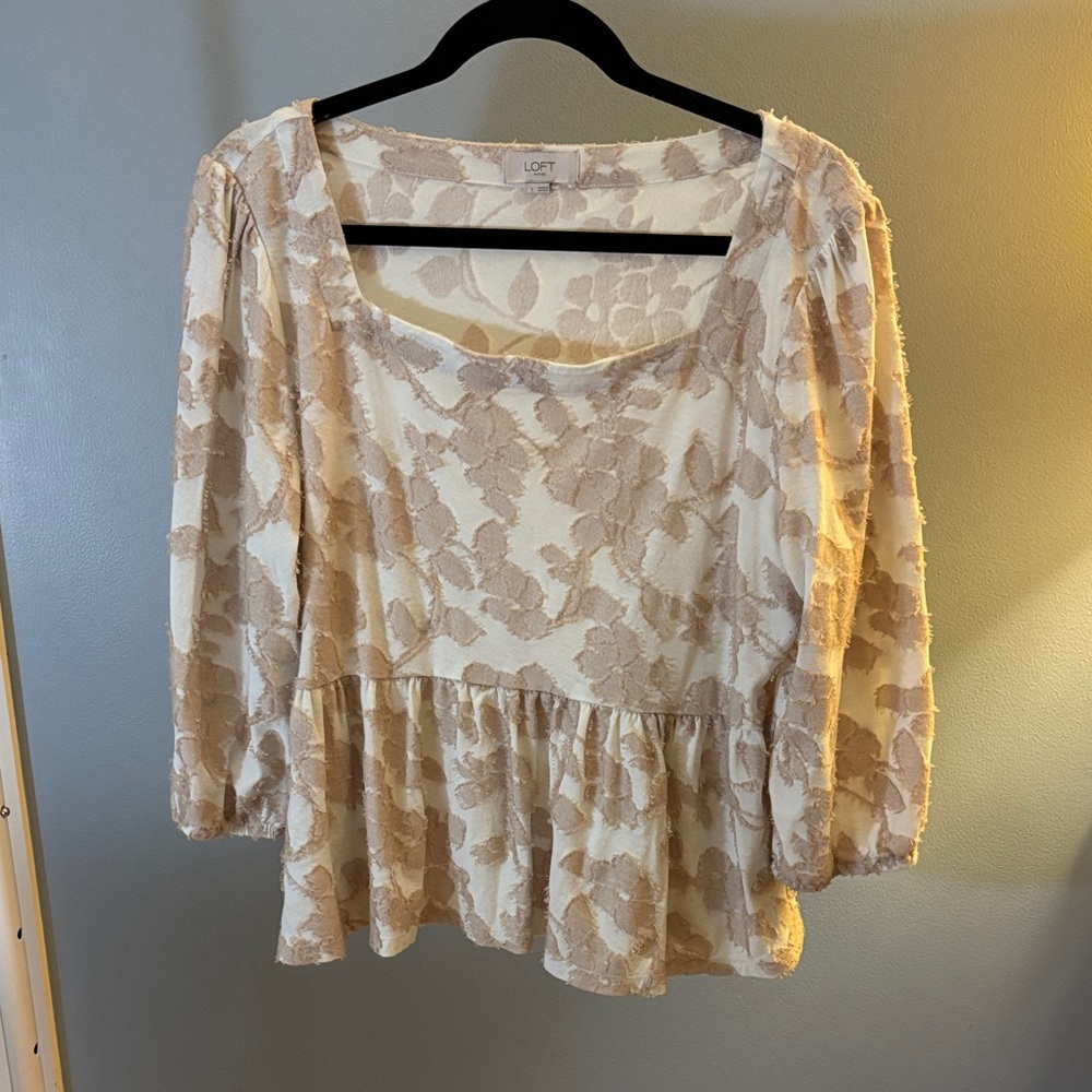loft outlet floral peplum blouse